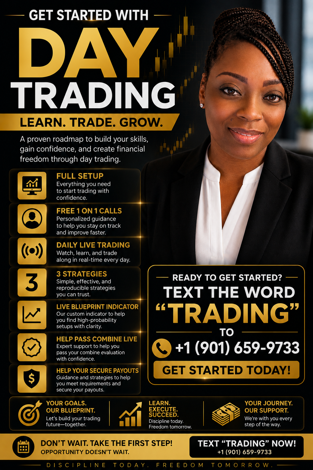 Mzchellz Day Trading Mentorship Flyer